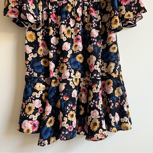 byTiMo Vintage Drape Mini Dress in Flora Black - Picture 14 of 16